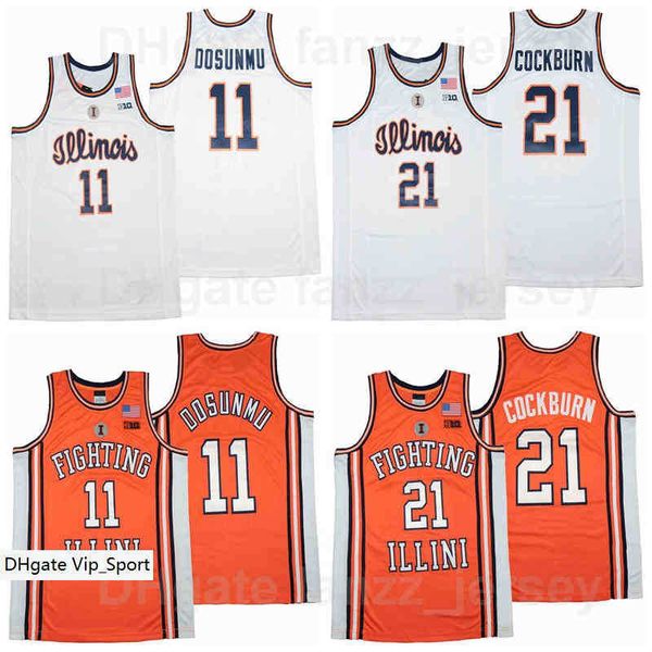 illinois fighting illini college 11 ayo dosunmu jersey 21 kofi cockburn university basketball team orange color white breathable shirt, Black
illinois fighting illini college 11 ayo dosunmu jersey 21 kofi cockburn university basketball team orange color white breathable shirt, Black