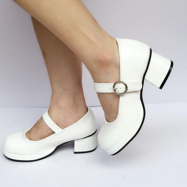 dress shoes classic white single buckle strap lolita pumps 4.5cm heel cos punk princess girl cosplay, Black
dress shoes classic white single buckle strap lolita pumps 4.5cm heel cos punk princess girl cosplay, Black