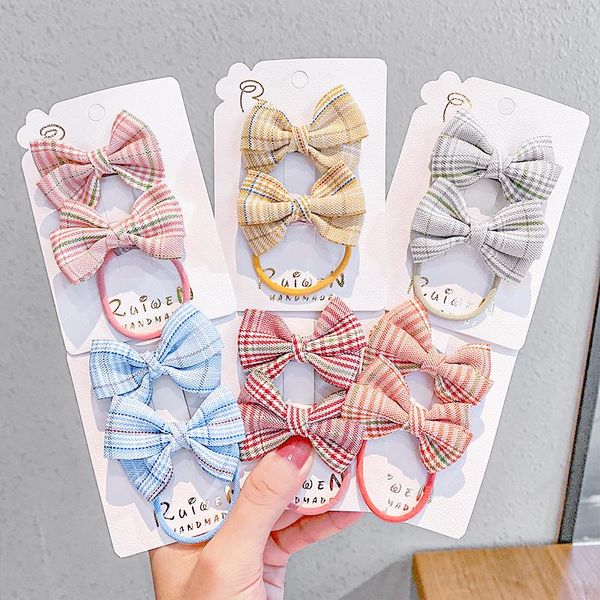 2pcs/set new girls cute plaid bow hair clip rubber band sweet headband hair ornament hairpin band fashion accessories, Slivery;white
2pcs/set new girls cute plaid bow hair clip rubber band sweet headband hair ornament hairpin band fashion accessories, Slivery;white