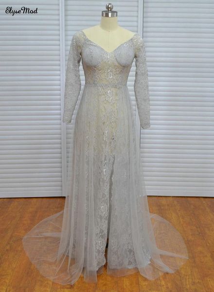 party dresses real po silver sheath v-neck tulle lace long sleeves prom custom made evening formal gown, White;black
party dresses real po silver sheath v-neck tulle lace long sleeves prom custom made evening formal gown, White;black