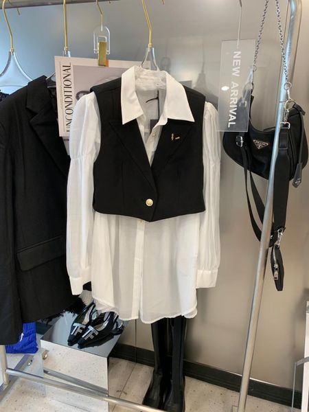 women's blouses & shirts the two-piece set of tencel shirt in early autumn can be disassembled and worn a variety ways, White
women's blouses & shirts the two-piece set of tencel shirt in early autumn can be disassembled and worn a variety ways, White