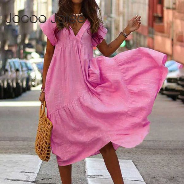 jocoo jolee casual solid midi dress women summer v neck asymmetrical sundress vintage loose long dress plus size robe 210619, Black;gray
jocoo jolee casual solid midi dress women summer v neck asymmetrical sundress vintage loose long dress plus size robe 210619, Black;gray