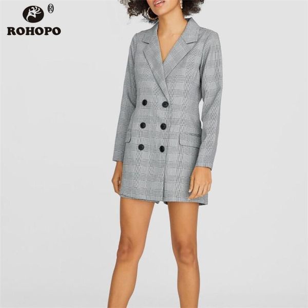 women's jumpsuits & rompers rohopo office ladies plaid grey jumpsuit lapel collar double buttons side flaps pockets houndstooth british, Black;white
women's jumpsuits & rompers rohopo office ladies plaid grey jumpsuit lapel collar double buttons side flaps pockets houndstooth british, Black;white