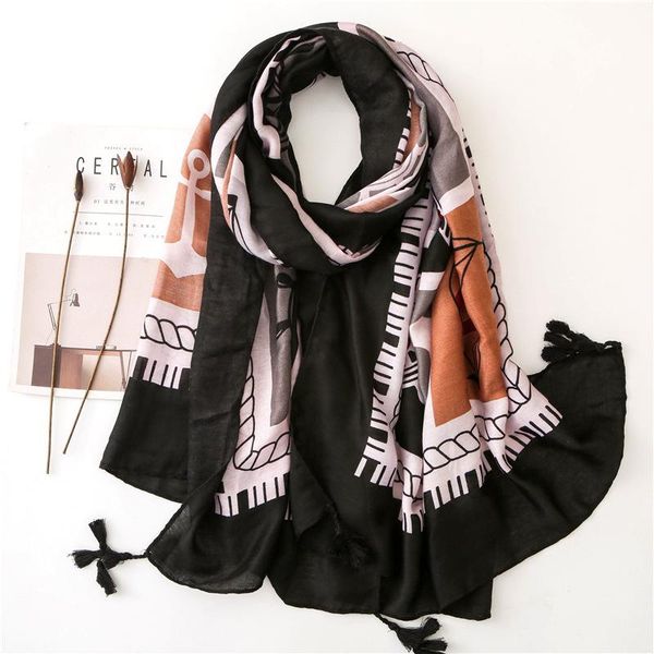 scarves spring and summer navy style anchor pritned cotton scarf women seaside holiday tourism beach wraps big shawl, Blue;gray
scarves spring and summer navy style anchor pritned cotton scarf women seaside holiday tourism beach wraps big shawl, Blue;gray