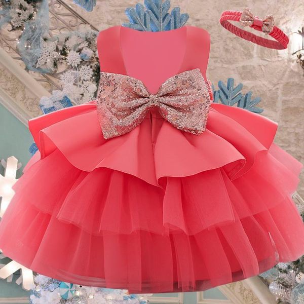 girl's dresses formal baptism first 1st birthday dress for baby girl christmas sequins princess with headband bow party clothing1, Red;yellow
girl's dresses formal baptism first 1st birthday dress for baby girl christmas sequins princess with headband bow party clothing1, Red;yellow
