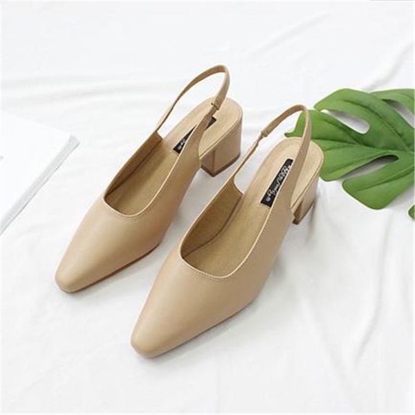 dress shoes european style 2021 autumn korean version pointed shallow brown pure color thick heel and temperament women's shoes., Black
dress shoes european style 2021 autumn korean version pointed shallow brown pure color thick heel and temperament women's shoes., Black