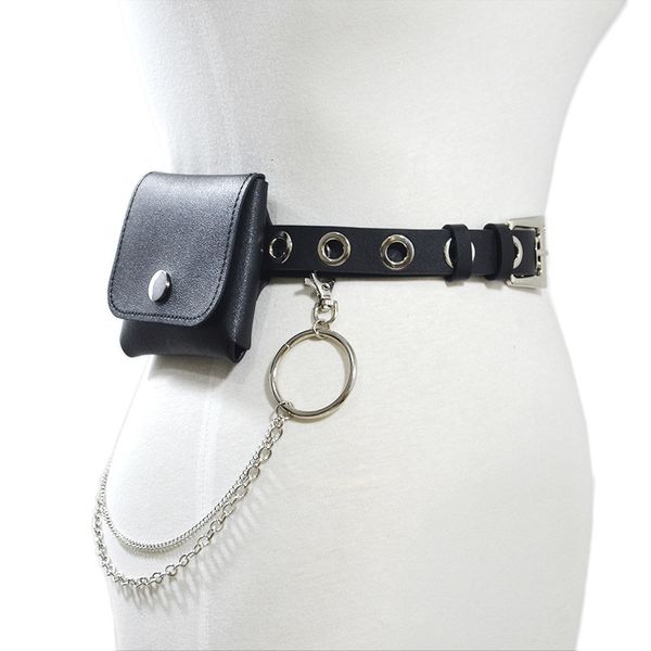 new fashion korean casual women's chain waist pack punk style decorative belt with dress, Black;brown
new fashion korean casual women's chain waist pack punk style decorative belt with dress, Black;brown