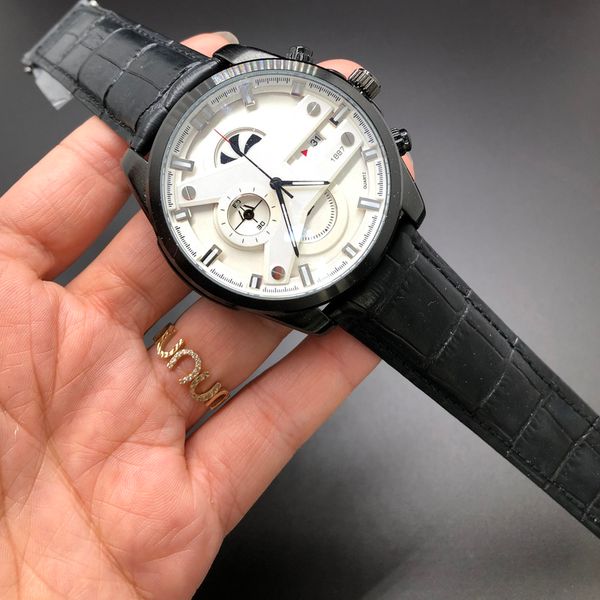 men's fashion watch leather strap satch all small dials can work casual business sports men's waterproof reloj de lujo, Slivery;brown
men's fashion watch leather strap satch all small dials can work casual business sports men's waterproof reloj de lujo, Slivery;brown