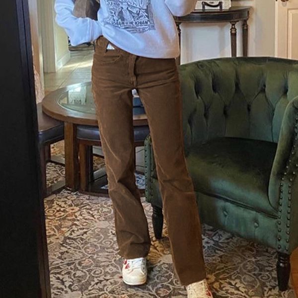 solid corduroy pants women vintage 90s outfit joggers female streetwear high waist y2k fashion gothic straight trousers, Black;white
solid corduroy pants women vintage 90s outfit joggers female streetwear high waist y2k fashion gothic straight trousers, Black;white