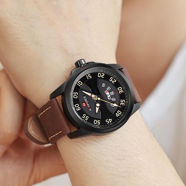 wristwatches naviforce men's watches 2021 army military waterproof big dial fashion sport wrist watch men relogio masculino, Slivery;brown
wristwatches naviforce men's watches 2021 army military waterproof big dial fashion sport wrist watch men relogio masculino, Slivery;brown