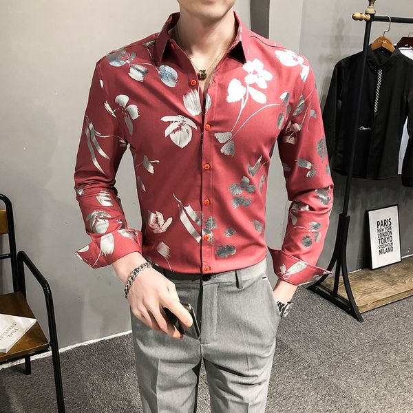 moda new alta qualidade bronzeamento camisas florais para roupas masculinas primavera nova magro ajuste manga longa blus guyw, Black;brown
moda new alta qualidade bronzeamento camisas florais para roupas masculinas primavera nova magro ajuste manga longa blus guyw, Black;brown