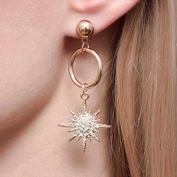 hoop & huggie cute star shinning earrings dangle crystals gold-plated circle style accessories charm elegant luxury jewelry for woman, Golden;silver
hoop & huggie cute star shinning earrings dangle crystals gold-plated circle style accessories charm elegant luxury jewelry for woman, Golden;silver