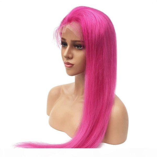 100% hair pink red human hair lace front wig for women with baby hair, Black
100% hair pink red human hair lace front wig for women with baby hair, Black