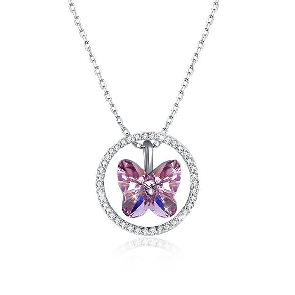 zemior s925 sterling silver necklace fashion pink butterfly crystal pendant removable chains three wearing manners fine jewelry
zemior s925 sterling silver necklace fashion pink butterfly crystal pendant removable chains three wearing manners fine jewelry