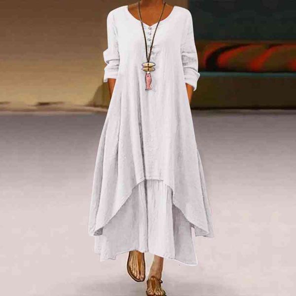 summer casual loose plus size maxi dress women fashion lrregular cascade long sleeve ladies dresses daily streetwear dress, Black;gray
summer casual loose plus size maxi dress women fashion lrregular cascade long sleeve ladies dresses daily streetwear dress, Black;gray