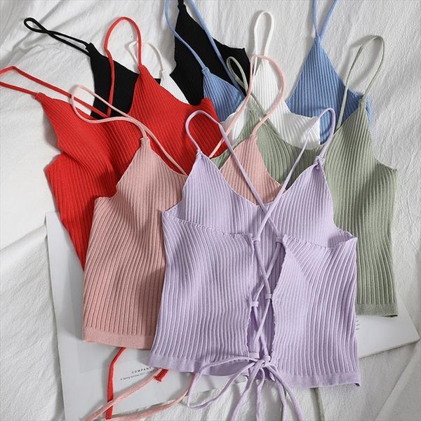 knitted crop womens tanks backless spaghetti strap tanke off shoulder slim fit camisole sleeveless versatile solid color, White
knitted crop womens tanks backless spaghetti strap tanke off shoulder slim fit camisole sleeveless versatile solid color, White