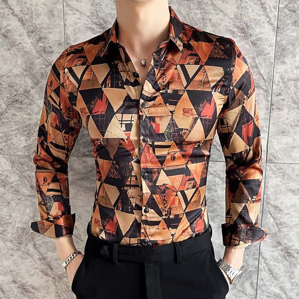 new black gold luxury diamond plaid casual camisa masculina 2021 spring slim triangle printing shirt men 16mv, White;black
new black gold luxury diamond plaid casual camisa masculina 2021 spring slim triangle printing shirt men 16mv, White;black