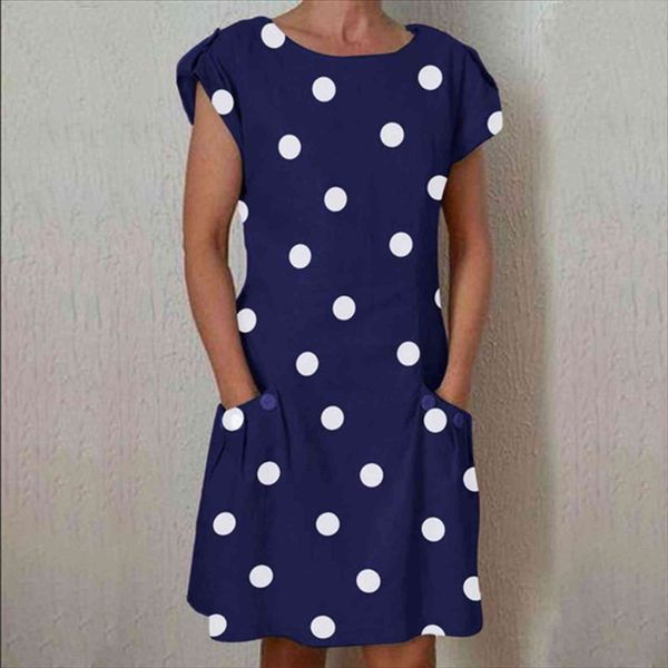large size printed dot women dresses short sleeve boho pocket summer casual loose plus, Black;gray
large size printed dot women dresses short sleeve boho pocket summer casual loose plus, Black;gray