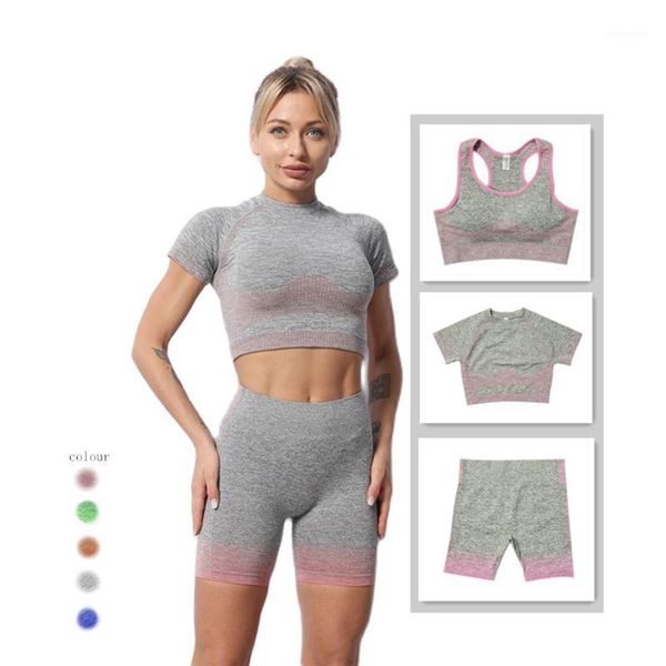 yoga outfit seamless women's wear set gym ladies sports bra striped fitness short sleeve shorts sportswear suitable for fitnes
yoga outfit seamless women's wear set gym ladies sports bra striped fitness short sleeve shorts sportswear suitable for fitnes