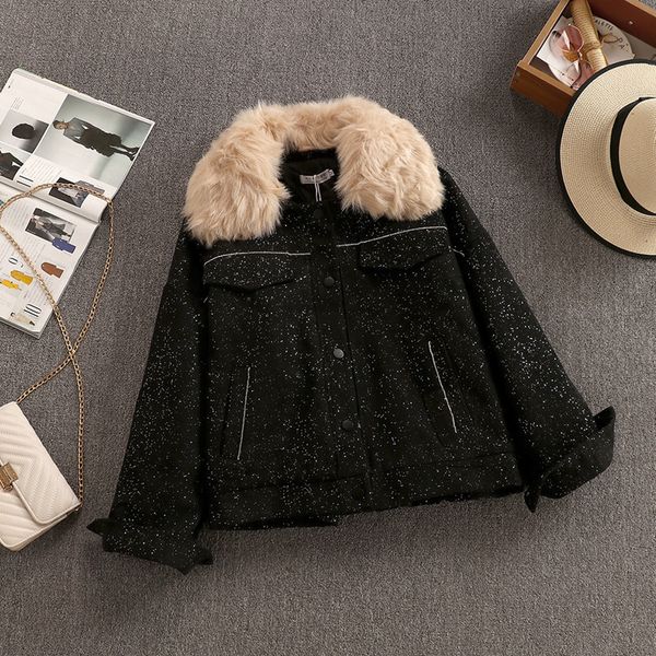2021 lazy style women jacket coat female faux fur collar new winter padded warm jackets outwear bomber windbreake manteau femme labz, Black;brown
2021 lazy style women jacket coat female faux fur collar new winter padded warm jackets outwear bomber windbreake manteau femme labz, Black;brown