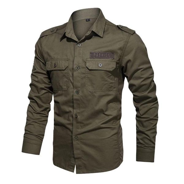 men's casual shirts spring pocket button male letter printing cargo for men military style long sleeve tactical, White;black
men's casual shirts spring pocket button male letter printing cargo for men military style long sleeve tactical, White;black