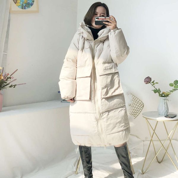 light luxurystanding 2020 thickened winter knee new warm long over collar women's pure color bread korean loose cotton clothing brand, Black
light luxurystanding 2020 thickened winter knee new warm long over collar women's pure color bread korean loose cotton clothing brand, Black