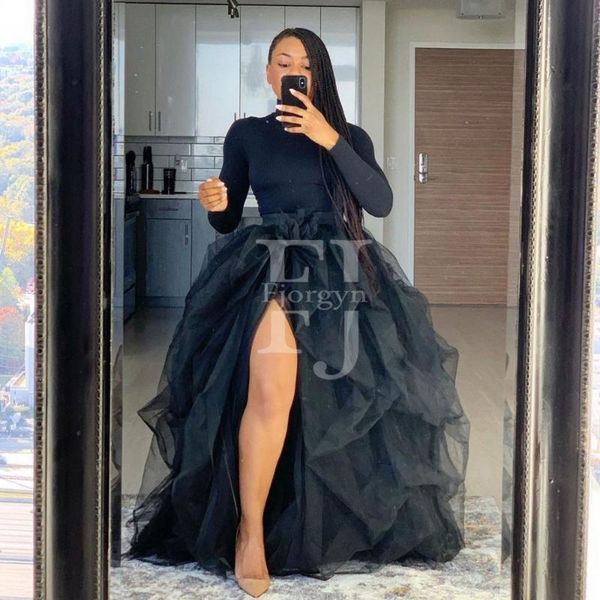 skirts fashion black tulle princesa robe de mariee custom made puffy ball gown long skirt high slit woman tutu
skirts fashion black tulle princesa robe de mariee custom made puffy ball gown long skirt high slit woman tutu