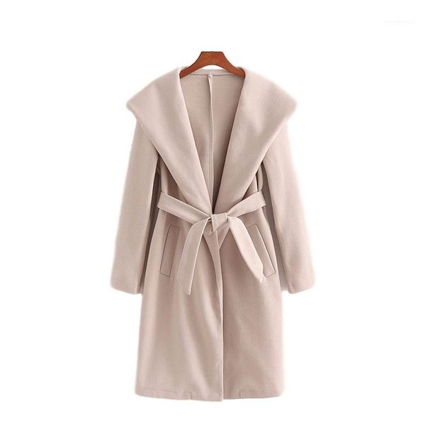 women's wool & blends elegant women beige hooded overcoat 2021 fashion ladies turn down collar outercoat streetwear female sashes coat, Black
women's wool & blends elegant women beige hooded overcoat 2021 fashion ladies turn down collar outercoat streetwear female sashes coat, Black