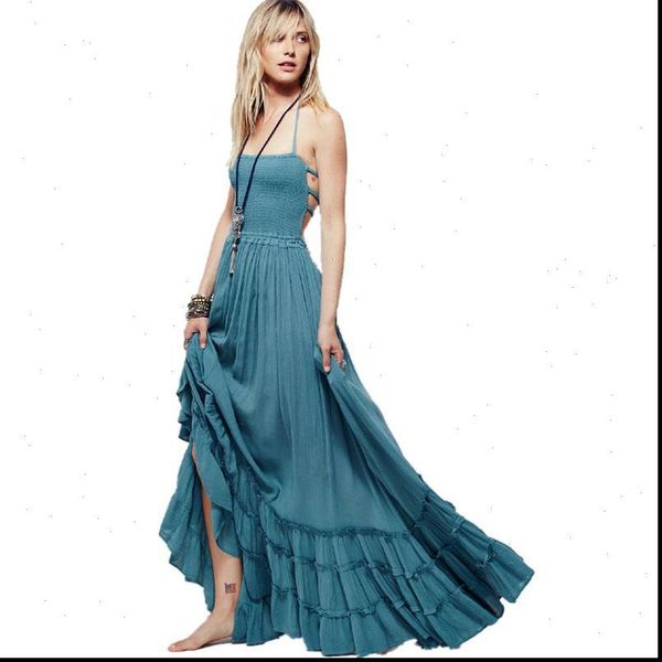 boho chic long dress halter chiffon women backless 2021 maxi dresses beach wear mori girl vestidos split beach summer dress, Black;gray
boho chic long dress halter chiffon women backless 2021 maxi dresses beach wear mori girl vestidos split beach summer dress, Black;gray