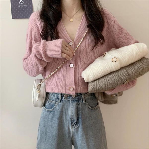women's knits & tees great quality elegant long sleeve sweater women 2021 v-neck single-breasted short cardigan soft knitted woman 3 co, White
women's knits & tees great quality elegant long sleeve sweater women 2021 v-neck single-breasted short cardigan soft knitted woman 3 co, White