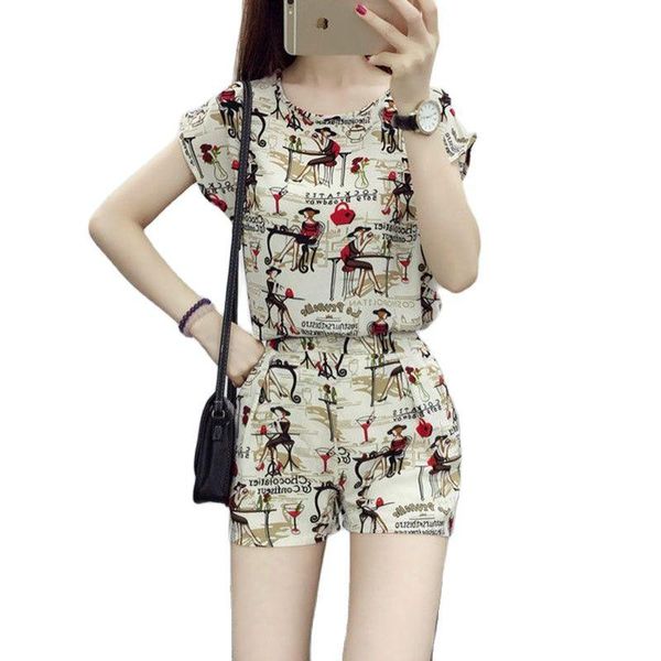 women's tracksuits 2pcs 2021female suit summer coat thin section short sleeve shorts casual printing loose ladies home service, Gray
women's tracksuits 2pcs 2021female suit summer coat thin section short sleeve shorts casual printing loose ladies home service, Gray