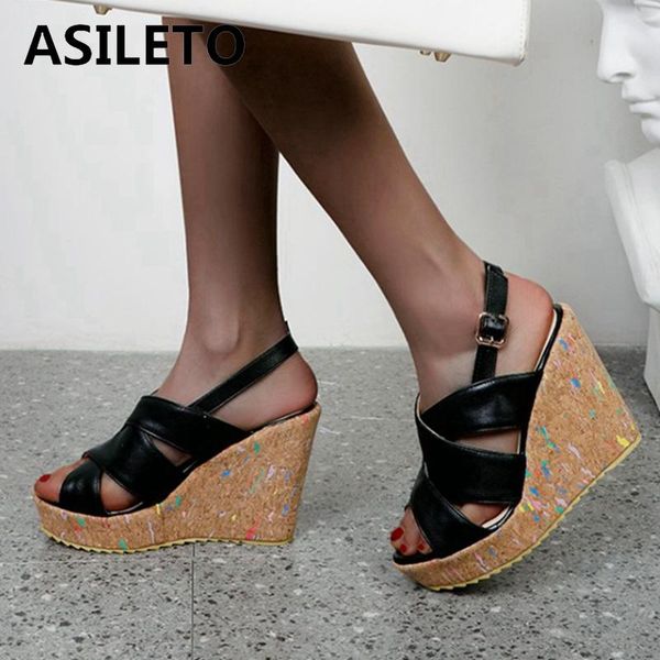 sandals asileto 2021 ladies open toe 12cm wedge heels platform buckle simple classic stylish big size 43 casual b2356, Black
sandals asileto 2021 ladies open toe 12cm wedge heels platform buckle simple classic stylish big size 43 casual b2356, Black