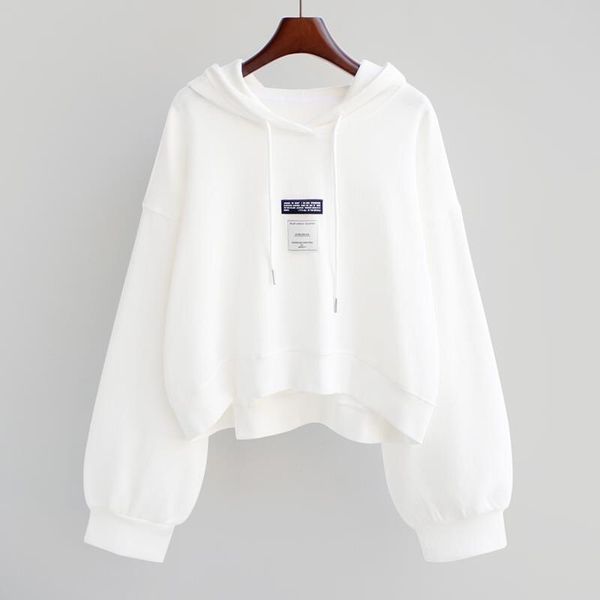 2021 new korean loose hooded long sleeved sweater early autumn thin coat high waist short women's wear, Black
2021 new korean loose hooded long sleeved sweater early autumn thin coat high waist short women's wear, Black