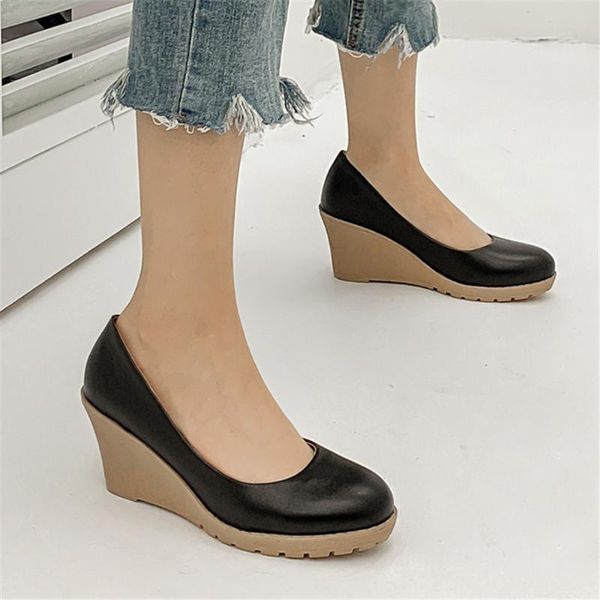 dress shoes 2021 high heels women wedges casual woman elegant ladies soft comfortable female footwear office work, Black
dress shoes 2021 high heels women wedges casual woman elegant ladies soft comfortable female footwear office work, Black