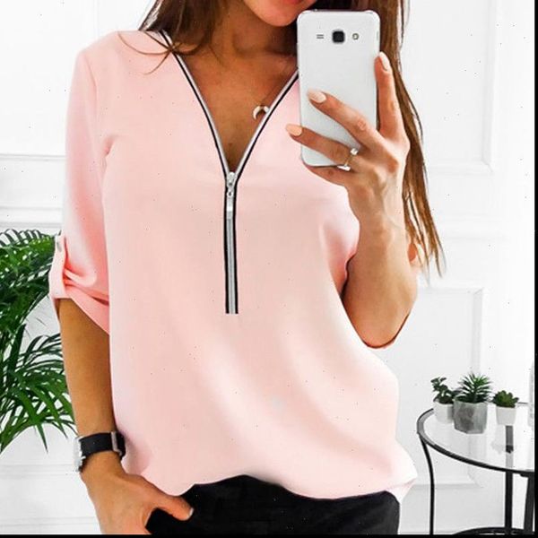 spring summer women chiffon blouse 2021 v collar zipper large size 3xl long sleeves loose shirt blouse blusa feminina women, White
spring summer women chiffon blouse 2021 v collar zipper large size 3xl long sleeves loose shirt blouse blusa feminina women, White