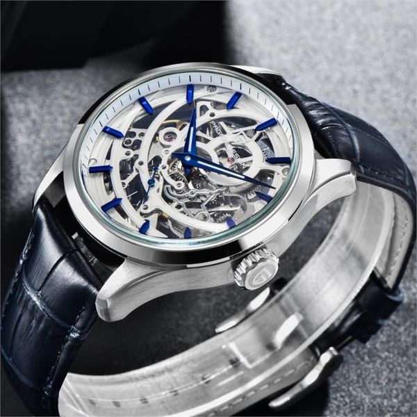 PAGANI DESIGN Men's Automatic Mechanical Watch Men's Casual Sports Skeleton Waterproof Leather Hand Watch Reloj Hombre, Slivery;brown
PAGANI DESIGN Men's Automatic Mechanical Watch Men's Casual Sports Skeleton Waterproof Leather Hand Watch Reloj Hombre, Slivery;brown