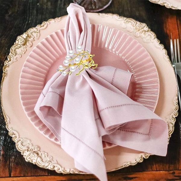 napkin rings 6 pcs elegant deer buckles with pearls rhinestone handmade serviette buckle holder dinner decoration
napkin rings 6 pcs elegant deer buckles with pearls rhinestone handmade serviette buckle holder dinner decoration