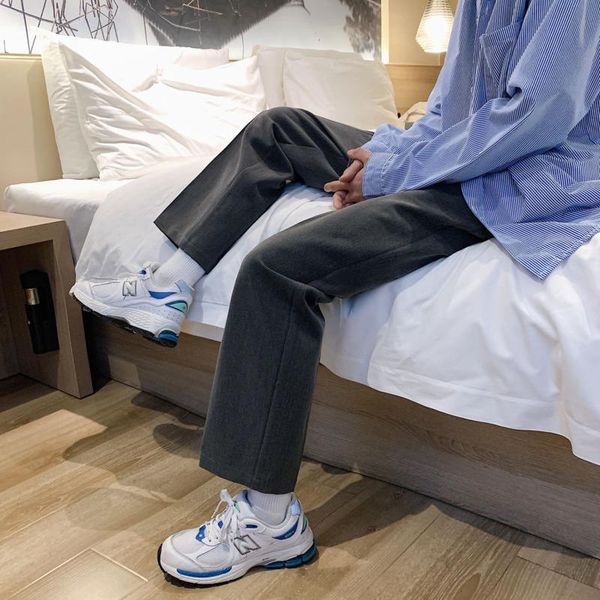men's jeans spring summer solid color formal suit pants men korean fashion loose business casual streetwear straight leg, Blue
men's jeans spring summer solid color formal suit pants men korean fashion loose business casual streetwear straight leg, Blue