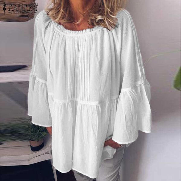 tunic women's blouse 2021 zanzea elegant flare sleeve shirts female patchwork solid blusas fashion woman summer oversized sh19010, White
tunic women's blouse 2021 zanzea elegant flare sleeve shirts female patchwork solid blusas fashion woman summer oversized sh19010, White
