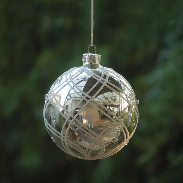 party decoration 12pcs/pack diameter=10cm middle size electroplating silver christmas day glass ball handmade globe pendant home
party decoration 12pcs/pack diameter=10cm middle size electroplating silver christmas day glass ball handmade globe pendant home