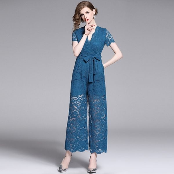 lace jumpsuit women short sleeve high waist see through full bodysuit long romper pants skinny elegant evening jumpsuits 210525, Black;white
lace jumpsuit women short sleeve high waist see through full bodysuit long romper pants skinny elegant evening jumpsuits 210525, Black;white