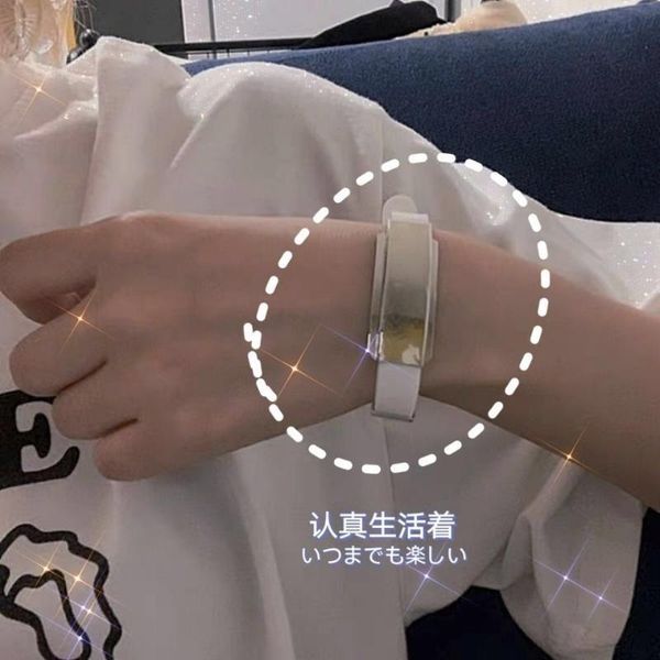 bangle ins cool style retro personality titanium steel silicone brace lace bracelet men and women couple dark accessories, Black
bangle ins cool style retro personality titanium steel silicone brace lace bracelet men and women couple dark accessories, Black