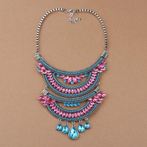 chokers luxury maxi metal necklaces vintage pink & blue crystal choker party statement female punk necklace fashion women jewelry, Golden;silver
chokers luxury maxi metal necklaces vintage pink & blue crystal choker party statement female punk necklace fashion women jewelry, Golden;silver