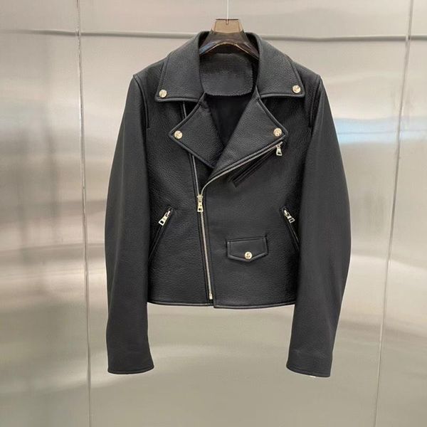 women's leather & faux high 2021 quality fashion women coat spring and autumn short length real litchi grain sheepskin jacket ladies, Black
women's leather & faux high 2021 quality fashion women coat spring and autumn short length real litchi grain sheepskin jacket ladies, Black