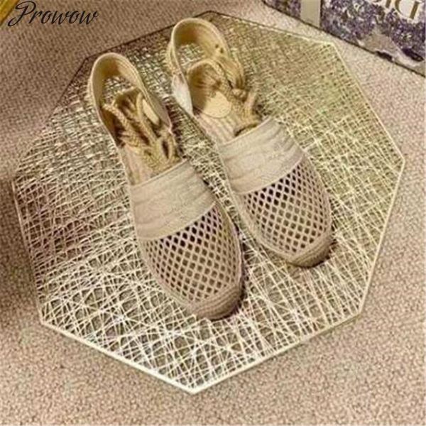 sandals prowow fishing net summer elegant ladies shoes round toe zapatos mujer de women, Black
sandals prowow fishing net summer elegant ladies shoes round toe zapatos mujer de women, Black