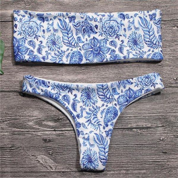 women's swimwear nidalee 2021 blue print bandeau bikini set adjustable strap floral summer bathing low waist swimming suit padded biqui, White;black
women's swimwear nidalee 2021 blue print bandeau bikini set adjustable strap floral summer bathing low waist swimming suit padded biqui, White;black