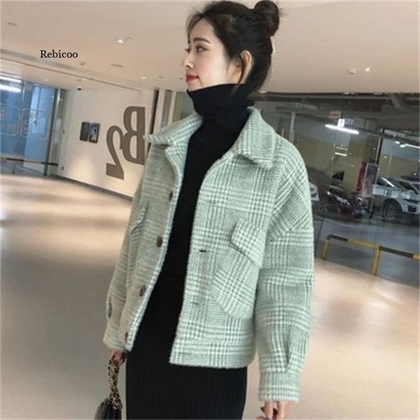 women's jackets houndstooth plaid woolen coat early autumn and winter clothing 2021 casual foreign fashion, Black;brown
women's jackets houndstooth plaid woolen coat early autumn and winter clothing 2021 casual foreign fashion, Black;brown