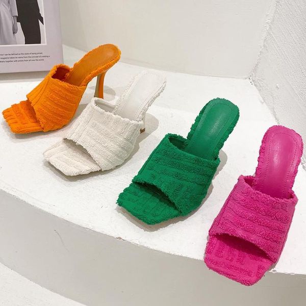 slippers women fur high heels 10cm 2021 summer autumn green furry slides quality soft sole square toe shoes, Black
slippers women fur high heels 10cm 2021 summer autumn green furry slides quality soft sole square toe shoes, Black