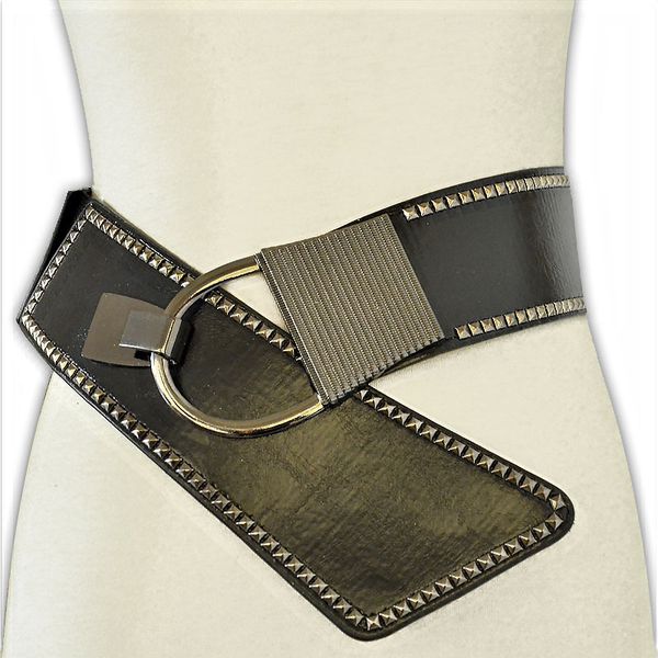 punk style liuding with elastic and fashionable, wide waistband, imitation leather women's belt decoration, Black;brown
punk style liuding with elastic and fashionable, wide waistband, imitation leather women's belt decoration, Black;brown