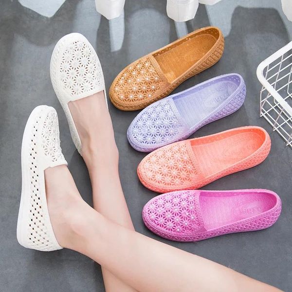 sandals candy colors pvc for women summer loafers classic shoes female casual slides 2021, Black
sandals candy colors pvc for women summer loafers classic shoes female casual slides 2021, Black